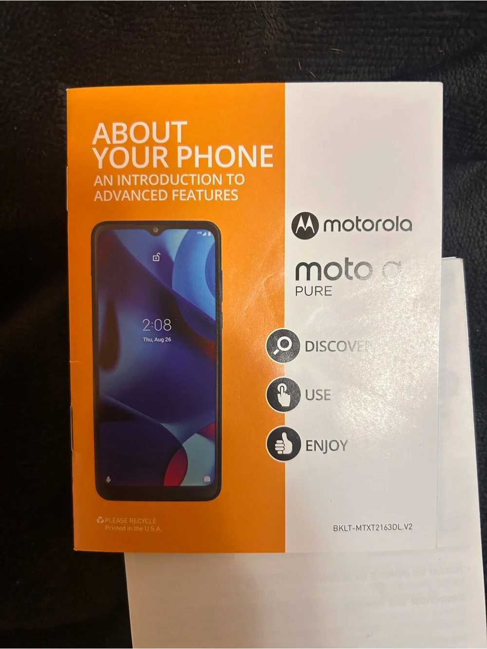 Motorola moto g Pure Smartphone - Yellow and Black Packaging